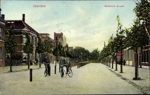 Ak Zaandam Zaanstad Nordholland, Gedempte Gracht