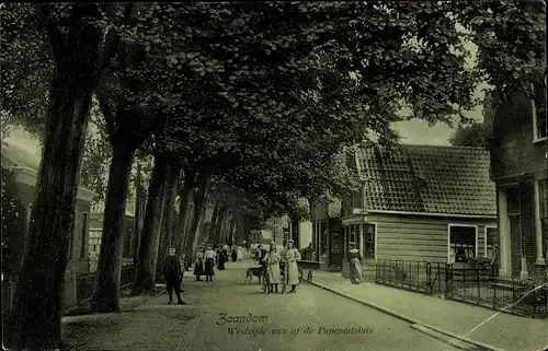 Ak Zaandam Zaanstad Nordholland, Westzijde van af de Papepadsluis