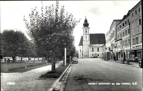 Ak Markt Aschach an der Donau Oberösterreich, Straßenpartie
