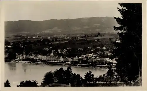 Ak Markt Aschach an der Donau Oberösterreich, Stadtpanorama