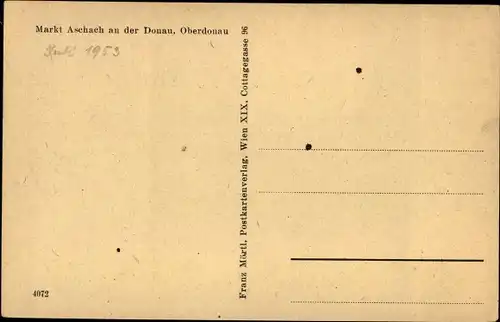 Ak Markt Aschach an der Donau Oberösterreich, Stadtpanorama, Oberdonau