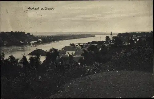 Ak Aschach an der Donau Oberösterreich, Blick auf den Ort