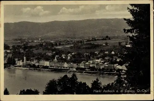 Ak Markt Aschach an der Donau Oberösterreich, Blick auf den Ort