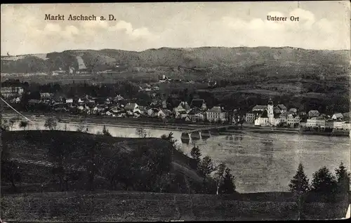 Ak Markt Aschach an der Donau Oberösterreich, Unterer Ort