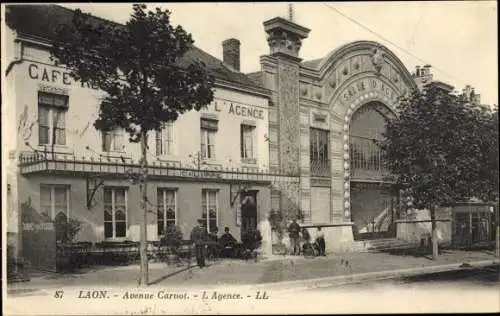Ak Laon Aisne, Avenue Carnot, L Agence