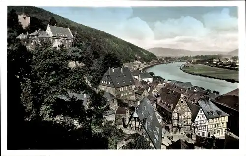 Ak Miltenberg am Main in Unterfranken, Schloss und Marktplatz