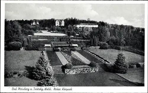 Ak Bad Marienberg im Westerwaldkreis, Partie im neuen Kurpark, Freitreppen