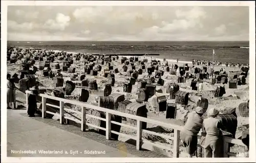 Ak Westerland auf Sylt, Südstrand