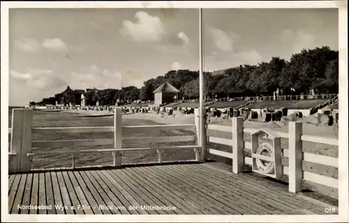 Ak Wyk auf Föhr Nordfriesland, Blick von der Mittelbrücke