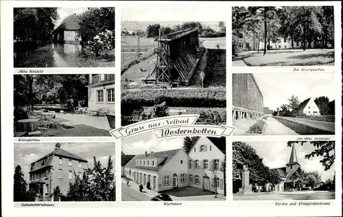 Ak Westernkotten Westfalen, Gradierwerk, Kurgarten, Kurhaus, Kirche, Schwesternhaus