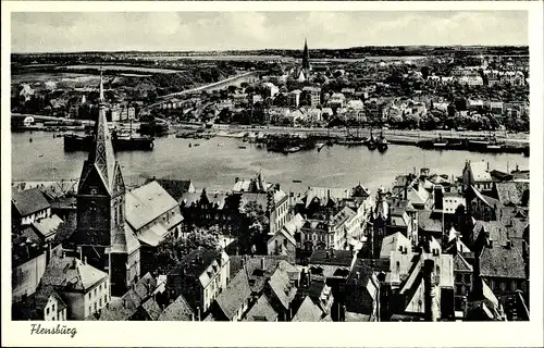 Ak Flensburg in Schleswig Holstein, Panorama