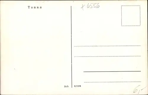 Ak Tanna in Thüringen, Fernsicht zum Ort