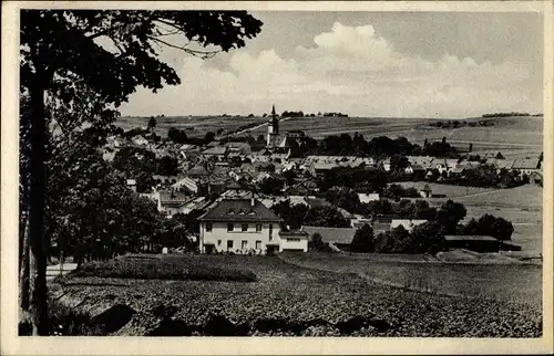 Ak Tanna in Thüringen, Fernsicht zum Ort