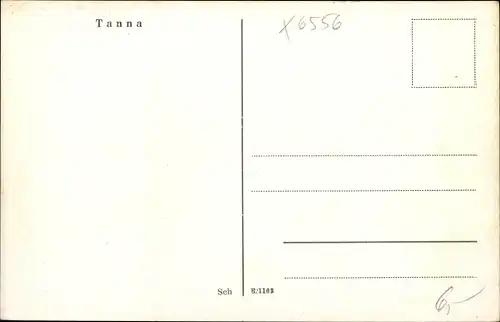 Ak Tanna in Thüringen, Fernsicht zum Ort