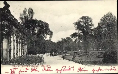 Ak Derby Derbyshire England, The Arboretum Arcade