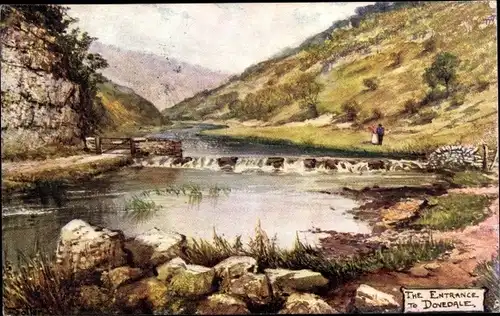 Künstler Ak Derbyshire England, The Entrance to Dovedale, Tuck 1357