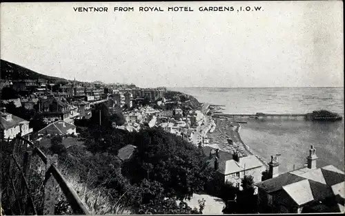 Ak Ventnor Isle of Wight England, Town from Royal Hotel Gardens