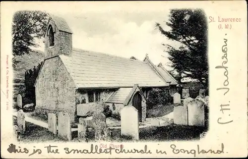 Ak Saint Lawrence Isle of Wight England, Old Church