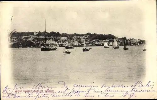 Ak West Cowes Isle of Wight England, Segelboote