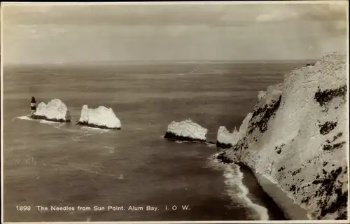 Ak Alum Bay Isle of Wight England, The Needles from Sun Point