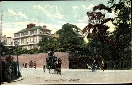 Ak London City England, Marlborough House, Kutsche