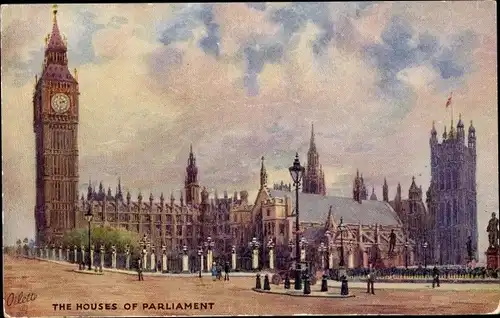 Künstler Ak London City, Houses of Parliament, Tuck 7898
