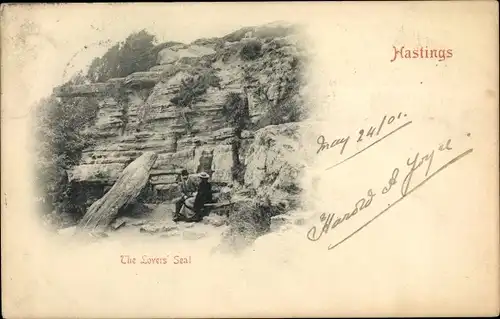 Ak Hastings East Sussex England, The Lovers' Seal