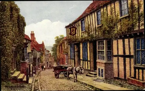 Künstler Ak Rye East Sussex England, Mermaid Street