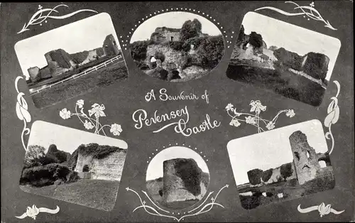 Ak Pevensey East Sussex England, Castle