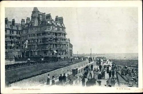 Ak Eastbourne East Sussex England, Queen's Hotel