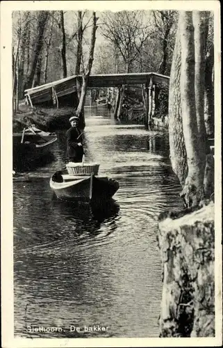 Ak Giethoorn Overijssel Niederlande, De bakker