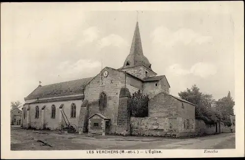 Ak Les Verchers sur Layon Maine et Loire, L'Eglise