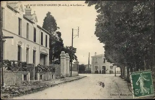 Ak Le Lion d'Angers Maine et Loire, La Gare