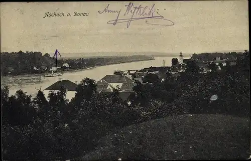 Ak Aschach an der Donau Oberösterreich, Blick auf den Ort