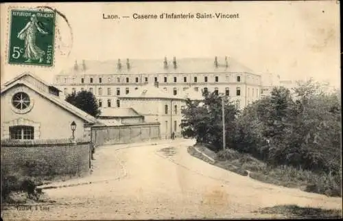 Ak Laon Aisne, Caserne d'Infanterie Saint Vincent