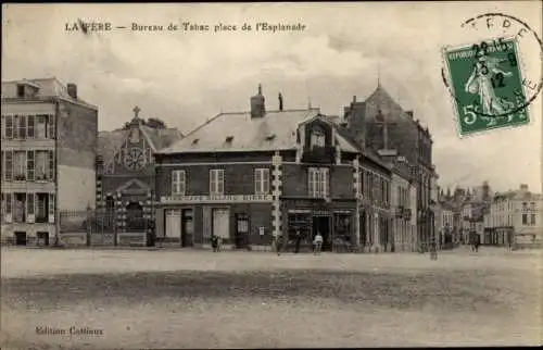 Ak La Fère Aisne, Bureau de Tabac place de l'Esplanade