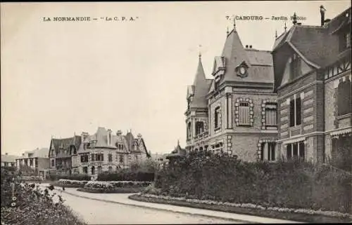 Ak Cabourg Calvados, Jardin Public
