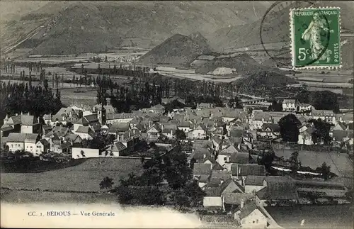 Ak Bedous Pyrénées Atlantiques, Vue Generale