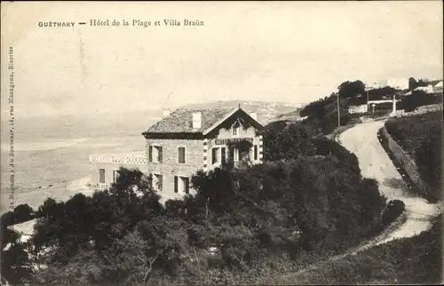 Ak Guéthary Pyrénées Atlantiques, Hotel de la Plage et Villa Braun
