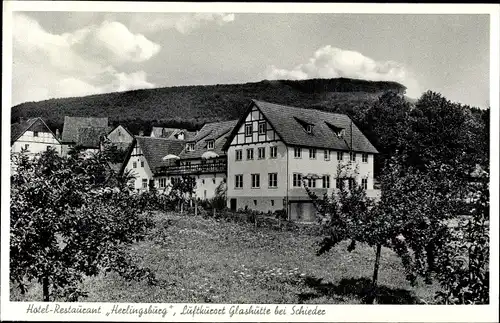 Ak Glashütte Schieder Schwalenberg in Lippe, Hotel-Restaurant Herlingsburg
