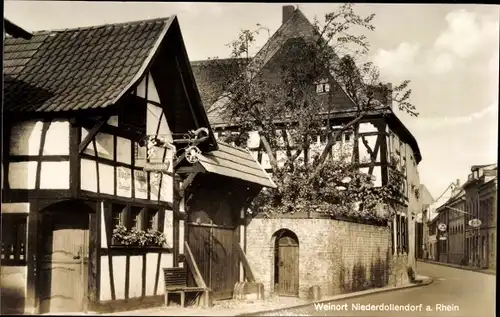 Ak Niederdollendorf Königswinter im Rhein Sieg Kreis, Weingut Bredershof, Fachwerkhäuser