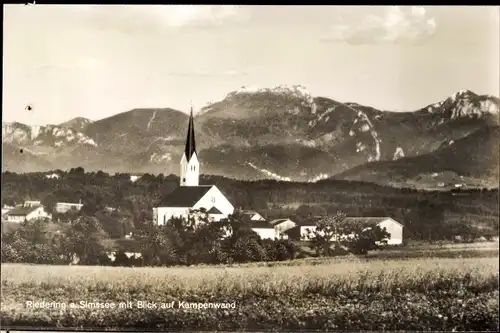 Ak Riedering in Oberbayern, Blick auf Kampenwand