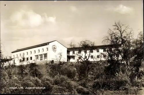 Ak Hagen in Westfalen Ruhrgebiet, Blick zur Jugendherberge