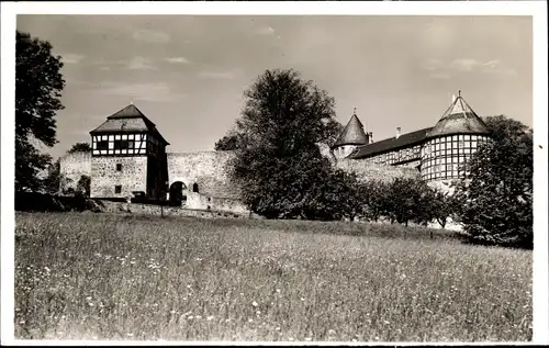 Ak Breitenbach am Herzberg, Burg Herzberg, Burggaststätte