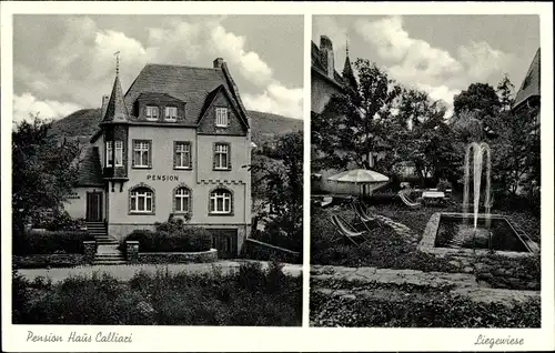 Ak Bullay an der Mosel, Haus Calliari, Liegewiese