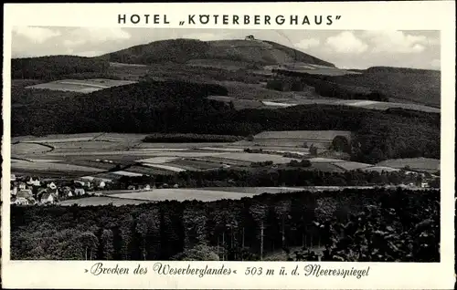 Ak Niese Lügde im Weserbergland, Panorama, Hotel Köterberghaus