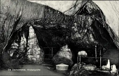 Ak Grüne Iserlohn im Märkischen Kreis, Dechenhöhle, Kristallgrotte