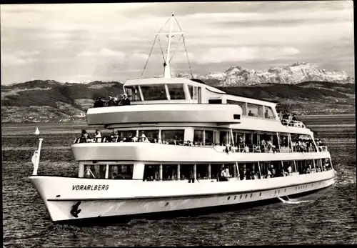 Ak Motorschiff Vorarlberg der ÖBB auf dem Bodensee