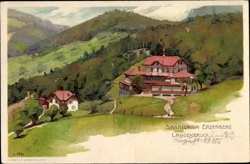 Künstler Litho Langenbruck Kt Basel Land Schweiz, Sanatorium Erzenberg