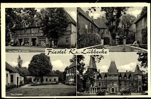 Ak Fiestel Espelkamp in Ostwestfalen Lippe, Gasthaus*, Ellerburg, Schloss Holtwinkel